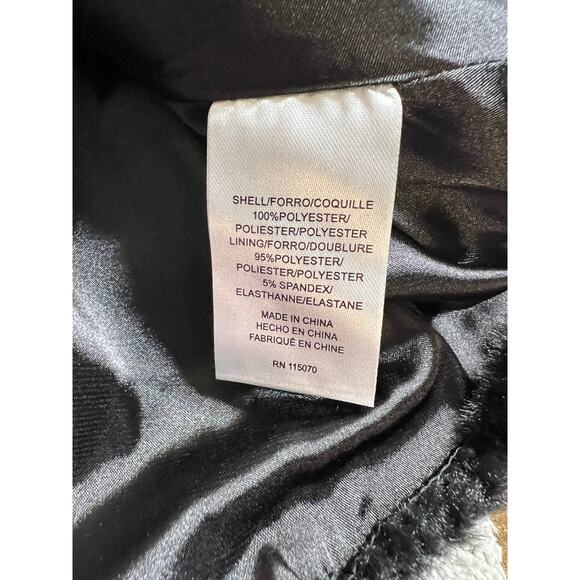 Nina Leonard Jacket Cape Shrug Womens 1X Faux Fur Sequin Hollywood Glam Mob Wife - Picture 11 of 13